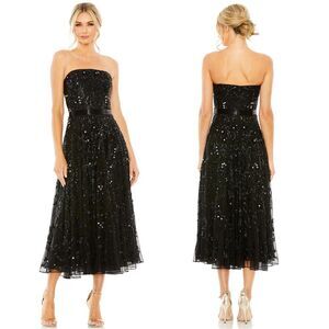 NWT Mac Duggal Strapless Embellished A-Line Dress Size 10